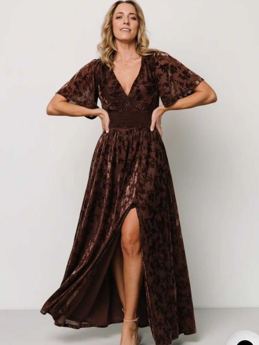 Baltic Born Veronica Velvet Maxi Dress New